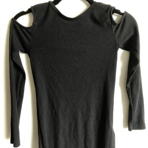 Black Cold Shoulder Top - Size XS